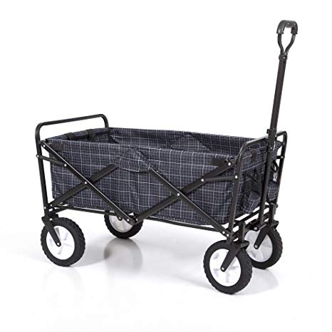 Mac Sports Collapsible Folding Outdoor Utility Wagon, Gingham