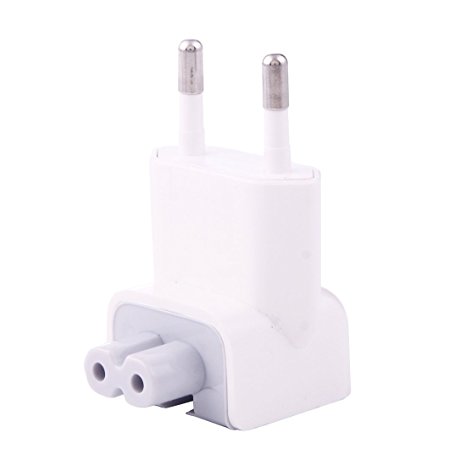 Fone-Stuff Travel Charger EU Adaptor, Spare Connector for iPhone Phone, iPad Tablets, Macbook & International Chargers – White