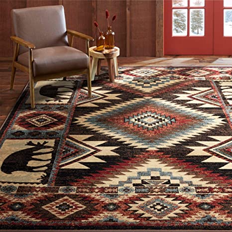 Home Dynamix Buffalo Southwest Rustic Area Rug, Brown/Red, 7'10"x10'5"