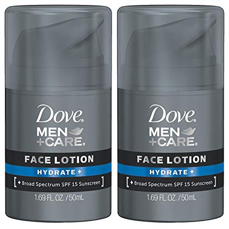 Dove Men Care Face Lotion, Hydrate  1.69 oz (Pack of 2)