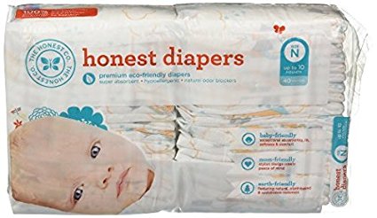 The Honest Company - Eco-Friendly and Premium Disposable Diapers - Balloon Print, Newborn Size (&lt;10lbs.) 40 Ct.