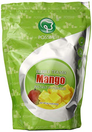 Possmei Bubble Tea Mix Instant Powder, Mango, 35.27 Ounce