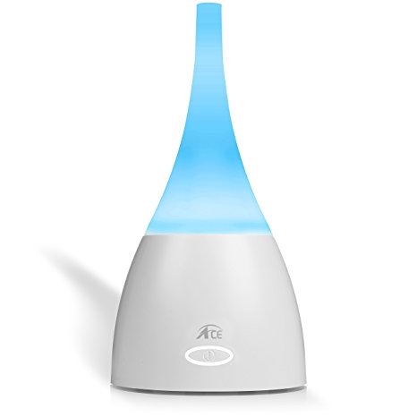 Ace Diffusers,Miraj Essential Oil Diffuser Cool Mist Aroma Ultrasonic Aromatherapy Oil Diffuser Humidifier Auto Shut-Off 100ml 7 hr run Time - Warm Changeable LED Lights BPA Free