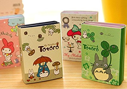 ONOR-Tech 2 x Lovely Cute Rabbit Cartoon 6 Fold N Times Note Bookmarker Sticky Notes Memo Note for Women, Girl as a Gift