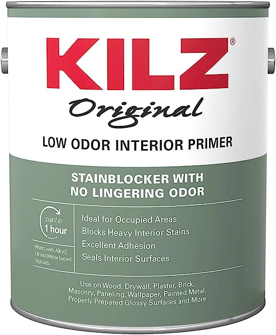 KILZ Odorless Primer/Sealer/Stainblocker, White, 1-gallon