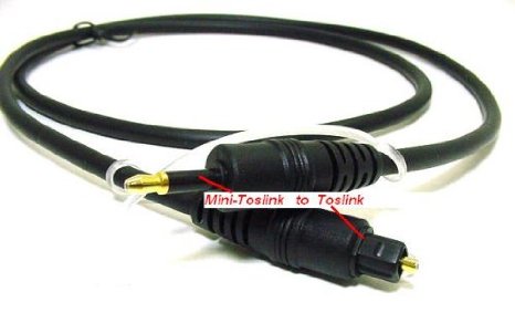 Monoprice 101556 3-Feet Optical TosLink to Mini TosLink MM 50mm OD Molded Cable