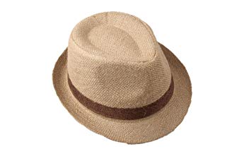 Dantiya Little Boys' Kids Linen Straw Band Fedoras Hat Caps