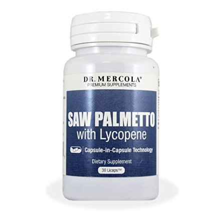 Dr. Mercola Saw Palmetto With Lycopene - Prostate Support - Grown In The USA - 30 Licaps Capsules