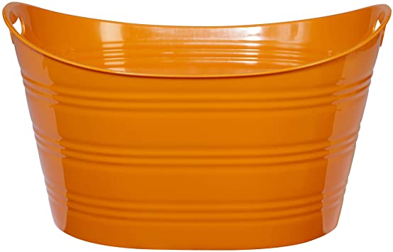 CreativeWare, Orange Party Tub 8.5 Gl, 8.5 Gallon