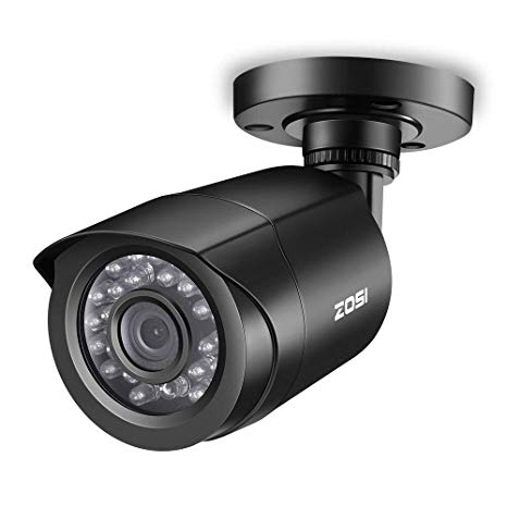 ZOSI 2.0MP FHD 1080p Security Camera Outdoor/Indoor (Hybrid 4-in-1 HD-CVI/TVI/AHD/960H Analog CVBS),24PCS LEDs,Long Night Vision,Weatherproof Surveillance CCTV Bullet Camera