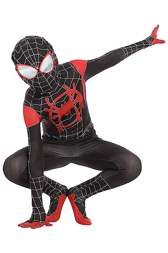 Kids Toddler Spider Verse Miles Morales Gwen Jumpsuit Bodysuit Black Spider Tights Zentai Costumes