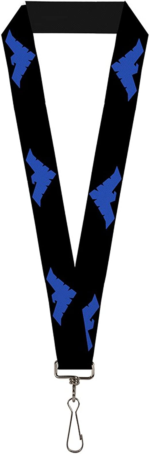 Buckle Down Lanyard-1.0"-Nightwing Logo Black/Blue