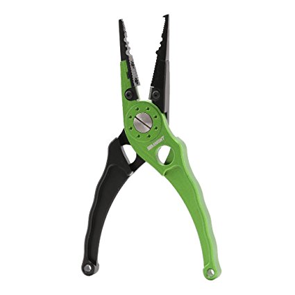 SeaKnight Aluminum Fishing Pliers for Fishing Line Cut and Hooks Remove with Coiled Lanyard and Belt Holder Sheath