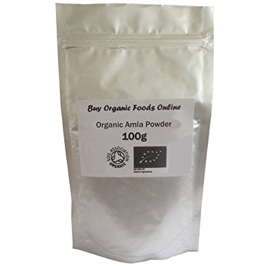 Organic Amla Powder (Gooseberry, Dry Hog Plums) Soil Association Certified FREE P&P (100g Organic Amla Powder)