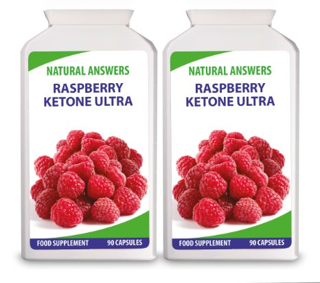 Raspberry Ketone Ultra by Natural Answers - 3 Month Supply High Quality Dietary Pills - Maximum Strength Fat Burning Supplement - Pure Appetite Suppressant Formula - Quick Weight Loss UK Manufactured