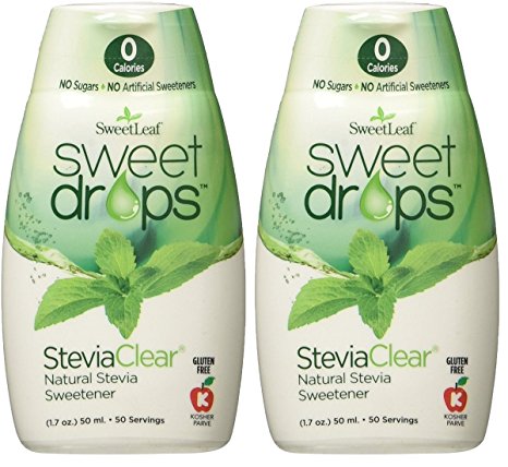 SweetLeaf Sweet Drops Liquid Stevia Sweetener, SteviaClear, 1.7 Ounce (Pack of 2)