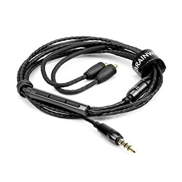 Brainwavz Earphone Replacement Cable with MMCX Connectors (3.5MM Remote & Mic)