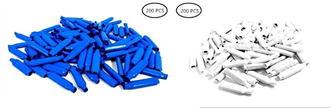 Super B Connector, Crimp B Wire Gel Filled Bean Type Connectors Blue Wet (Outdoor Use)   White Dry (Indoor Use) (200PCS   200 PCS)