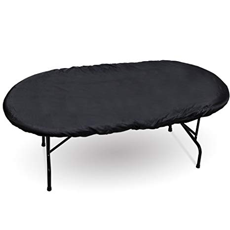 Brybelly 84" Vinyl Poker Table Top Cover with Form-Fitting Elastic Band