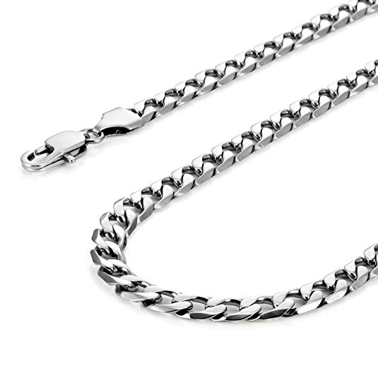 Urban Jewelry Classic Mens Necklace 316L Stainless Steel Silver Chain Color 18",21",23" (6mm)