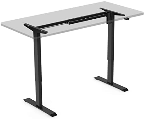 Flexispot EC1B Height Adjustable Desk Frame Electric Sit Stand Desk Base Home Office Stand up Desk (Black Frame Only)