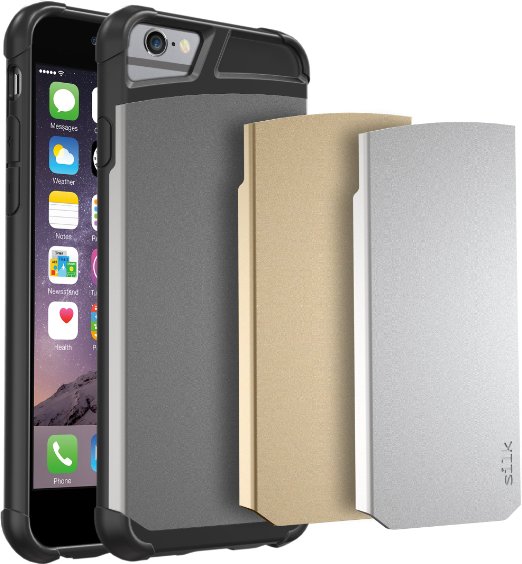 iPhone 6/6s Case - Silk Armor Tough Case for iPhone 6/6s (4.7") by Silk - Military-Grade Stealth Protective Phone Cover (Includes 3 interchangeable backplates: Gunmetal/Gold/Silver)