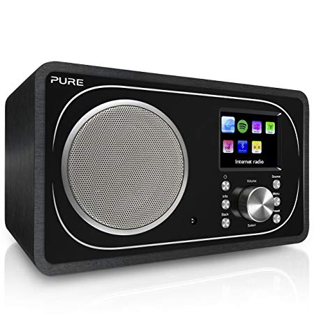 Pure Evoke F3 Internet, DAB/DAB  Digital and FM Radio with Spotify Connect and Bluetooth - Black