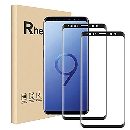 Samsung Galaxy S9 Screen Protector, 【2PACK】 Full Coverage Screen Protector Film for Samsung Galaxy S9 (5.8inch Tempered Glass Screen Cover, Bubble Free/Case Friendly)