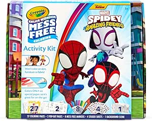 Crayola Color Wonder Spidey and His Amazing Friends Kit, Mess Free Coloring, Spiderman Coloring Pages & Stickers, Spiderman Toy, Holiday Gift