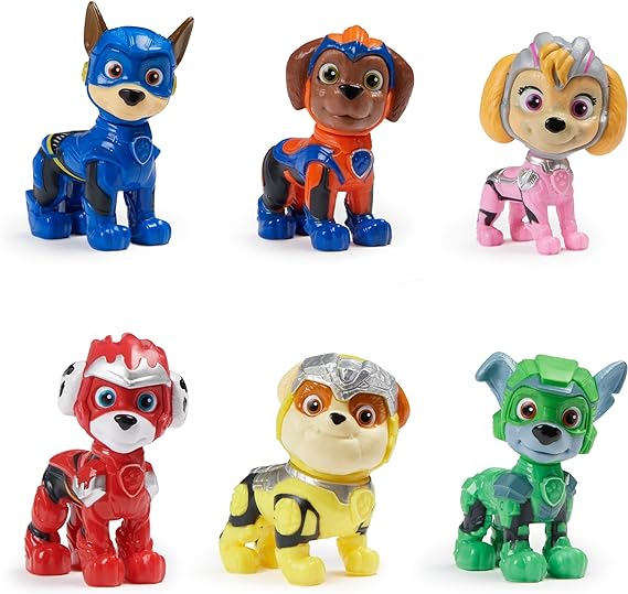 Paw Patrol: The Mighty Movie, Toy Figures Gift Pack, with 6 Collectible Action Figures, Kids Toys for Boys and Girls Ages 3 and Up