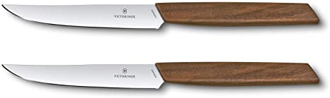 Victorinox 6.9000.12G Swiss Modern 2-Piece Steak Knife Set, 5", Walnut Wood