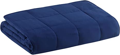 Degrees of Comfort Weighted Blanket Adult – Sleep Better for Kids & Adults – Even Weight Distribution with Glass Beads Heavy Blanket for Sleeping 20lbs Navy