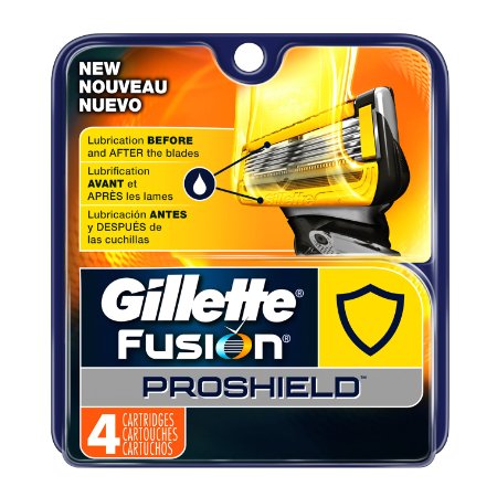 Gillette Fusion Proshield Men's Razor Blade Refills, 4 Count