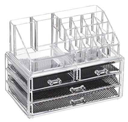 Feibrand Acrylic Makeup Drawer Organiser 20 Sections for Makeup Sets