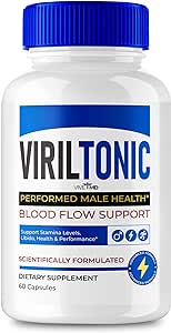 Viriltonic Capsules Men Dietary Supplement - Maximum Strength, Viriltonic Blood Flow Support Pills Advanced Formula, Viril Tonic Overall Health Support, Viril Tonic Support Pills Reviews (60 Capsules)