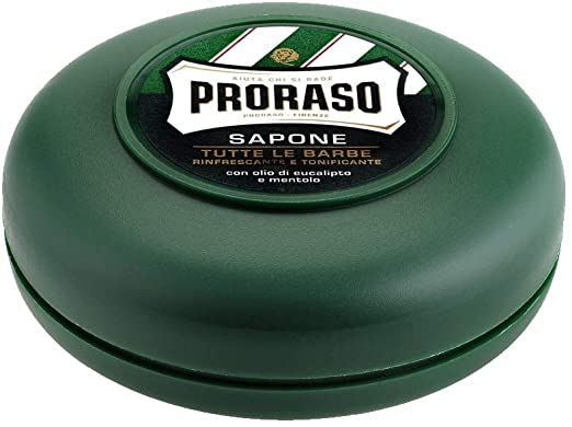 PRORASO Shaving Soap In Bowl, 75 ml, Green