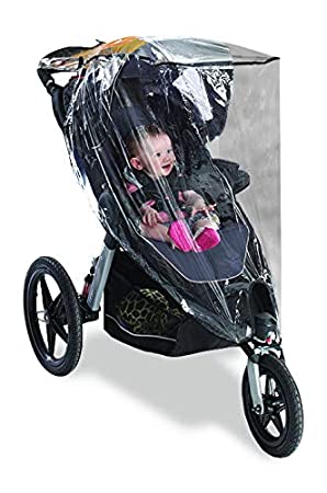 Graco Jogging Stroller Weather Shield, Baby Rain Cover, Universal Size to fit Most Jogging Strollers, Waterproof, Windproof, Ventilation,Protection, Pram,Vinyl, Clear, Plastic