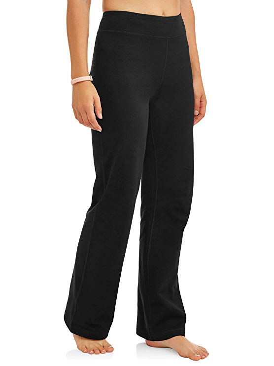 Athletic Works Women's Bootcut Fit Dri-More Core Cotton Blend Yoga Pants Available in Regular and Petite
