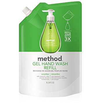 Method Gel Hand Wash Refill, Cucumber, 34 Ounce (Pack of 6)