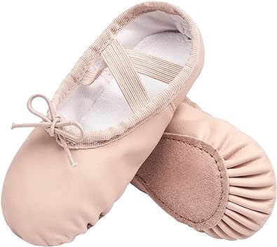 Stelle Ballet Shoes for Girls Toddler Ballet Slippers Soft Leather Boys Dance Shoes for Toddler/Little Kid/Big Kid