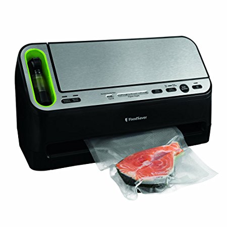 FoodSaver 2-in-1 Fridge and Freezer Preservation System - V4400 Automatic Vacuum Sealer, Stainless Steel/Black