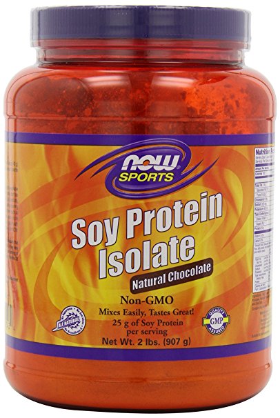 Now Foods Soy Protein Isolate, Natural Chocolate, 2-Pound