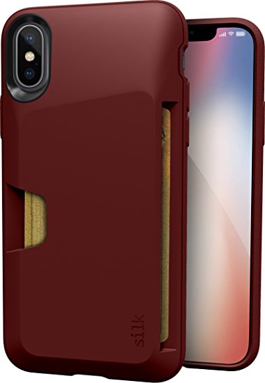 Silk iPhone X Wallet Case - VAULT Protective Credit Card Grip Cover - "Wallet Slayer Vol.1" - Crimson Red