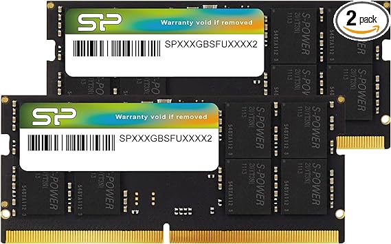 Silicon Power DDR5 64GB (2x32GB) 4800MHz (PC5-38400) 262-pin CL40 1.1V SODIMM Non-ECC Laptop RAM Computer Memory SU064GBSVU480F22AB