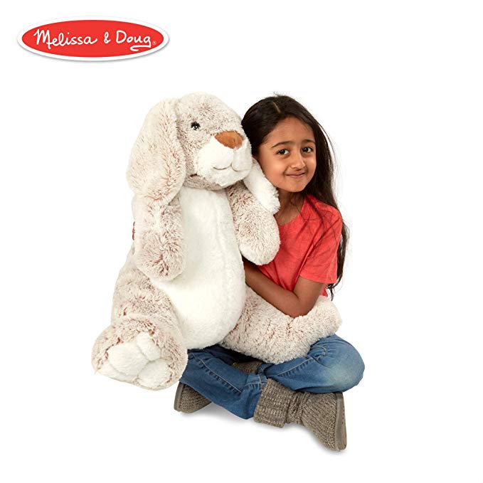 Melissa & Doug Jumbo Burrow Bunny Rabbit Stuffed Animal (21" Tall)