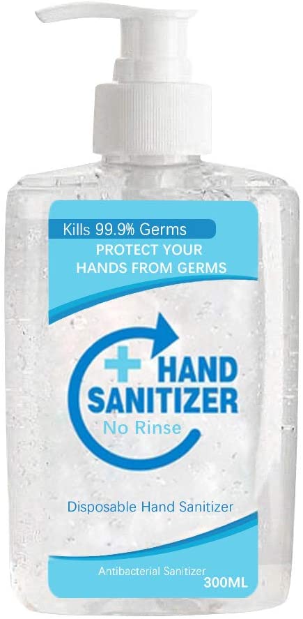 MNLOS Natural Hand Sanitizer Large Hand Gel with Pump 300ml Speed Dry Hand Wash Free Advanced Refreshing Hand Soap Hand Lotion Disposable
