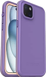 OtterBox iPhone 15 Plus (Only) FRĒ Series Waterproof Case with MagSafe (Designed by LifeProof) - RULE OF PLUM (Purple), waterproof, 60% recycled plastic, sleek and stylish