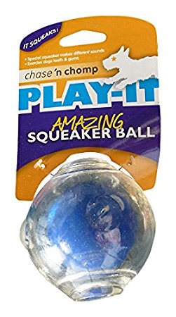 Chase N Chomp Amazing Squaeker Ball for Pets, 1.5-Inch
