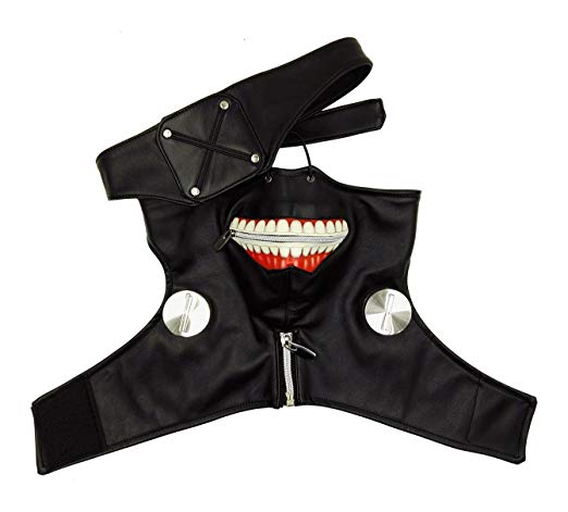Another Me Tokyo Ghoul Season 1 Black Zipper Mask Party Cosplay Prop High Quality