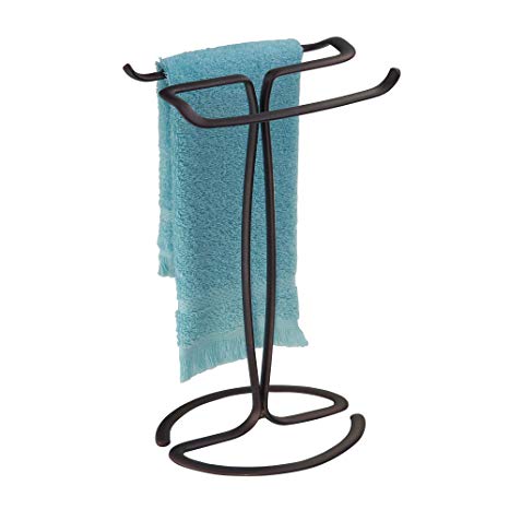 InterDesign Axis Towel Holder for Bathroom Vanities - Bronze